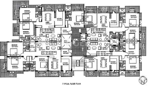 Images for Cluster Plan of Narayan Ratnalayam Apartments