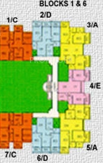  court apartments Block1 Cluster Plan