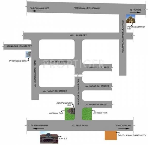 Authentic Builders and Promoters Ashvar Lotus Location Plan