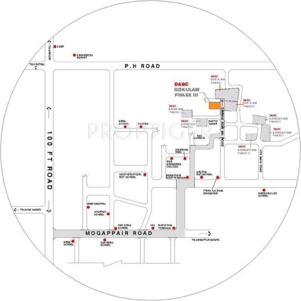 Location Plan DABC Gokulam Phase III Location Plan