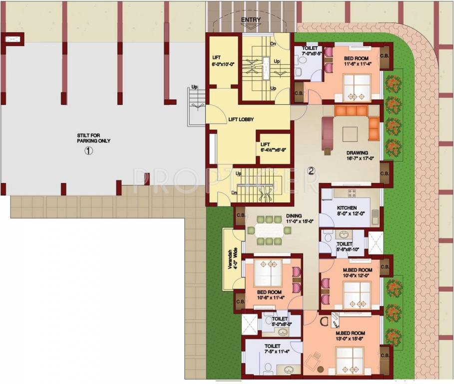  paramount Tower 1 Cluster Plan