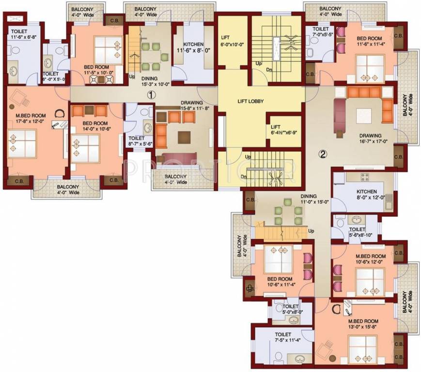  paramount Tower 4 Cluster Plan