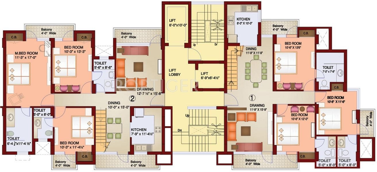  paramount Tower 5 Cluster Plan