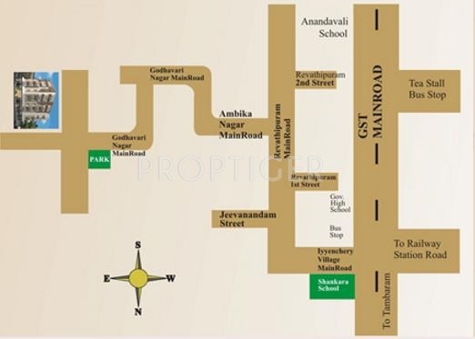 Sree Homes Adora Appartment Location Plan