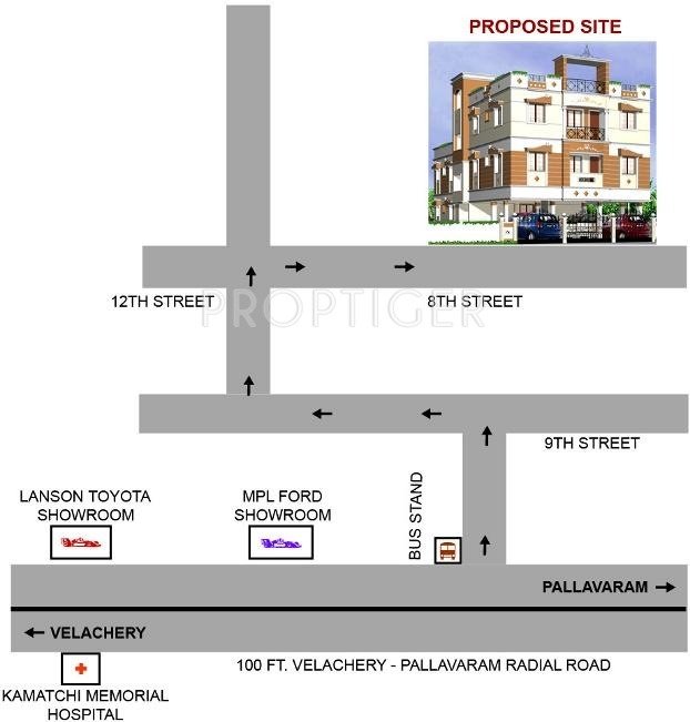 AJ Developers AJs Anugraha Location Plan