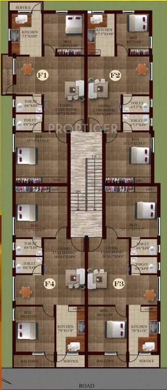 Images for Cluster Plan of Sri Rachana Apartment