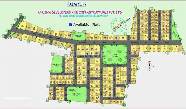 Anusha Homes Palm City Layout Plan