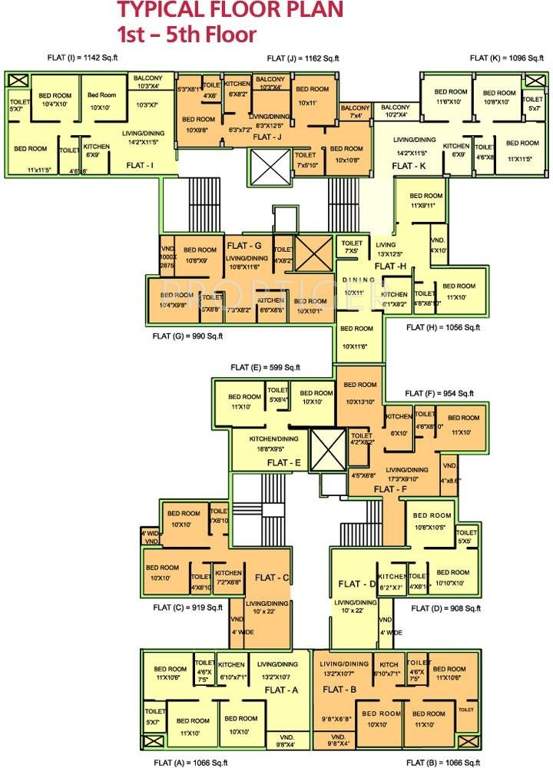  woods Single Tower Cluster Plan