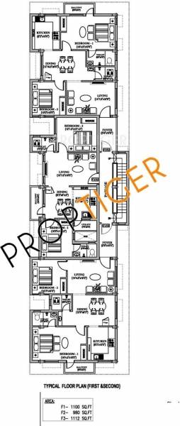  iris-apartment Single Tower Cluster Plan