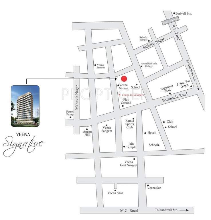  signature Images for Location Plan of Veena Signature