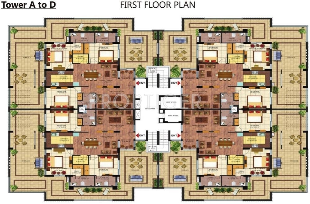  palm village Tower C Cluster Plan