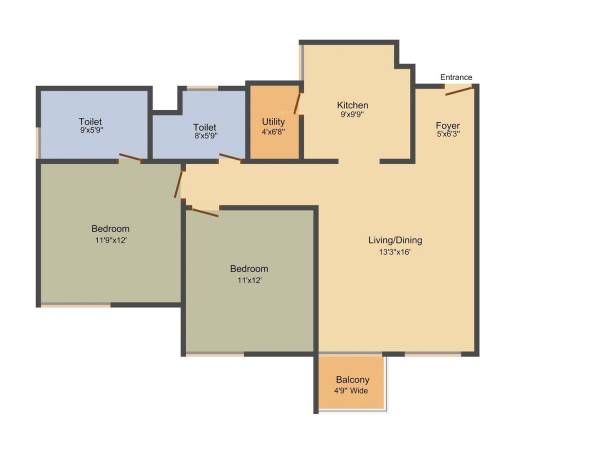 floorPlan of Merlin Elita Garden Vista