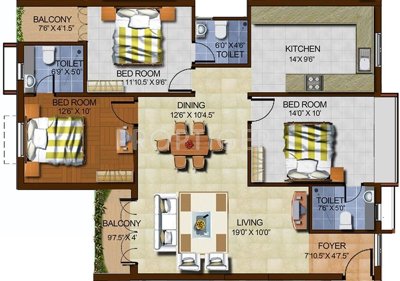 Anmol Abhinandhan (3BHK+3T (1,493 sq ft) 1493 sq ft) Anmol Abhinandhan (3BHK+3T (1,493 sq ft) 1493 sq ft)