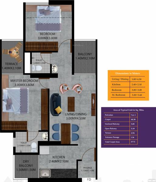 floorPlan of Sky High Towers