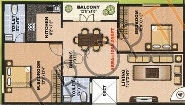 PNR SLV Hights (2BHK+2T (1,050 sq ft) 1050 sq ft)