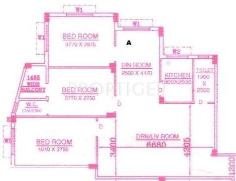 Rajwada Blues (3BHK+3T (1,425 sq ft) 1425 sq ft)