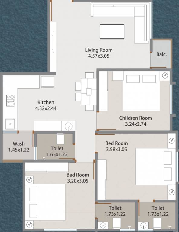 Shivam Neelkanth Palms (3BHK+3T (648.74 sq ft) 648.74 sq ft) Shivam Neelkanth Palms (3BHK+3T (648.74 sq ft) 648.74 sq ft)