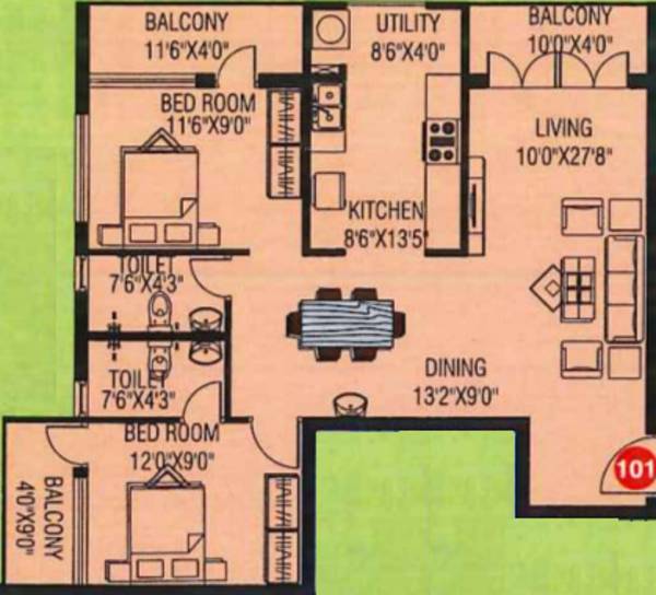 floorPlan of Datta Crystal