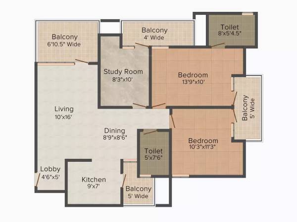 floorPlan of Rani Akriti Shantiniketan