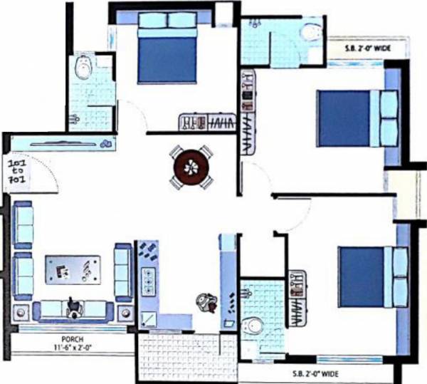 floorPlan of Surya Omkar Height