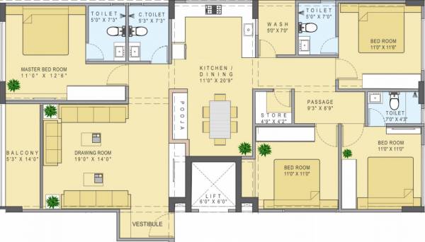 floorPlan of Om Aryaman Urbanville 1