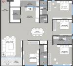 floorPlan of Soham Residency Phase II Building A And F