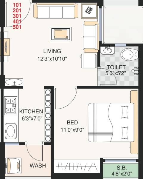 floorPlan of Rudra Krishna Elegance