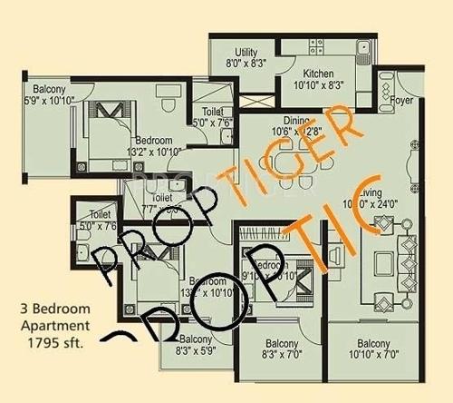 MAK Jr Mak Woods (3BHK+3T (1,795 sq ft) 1795 sq ft)