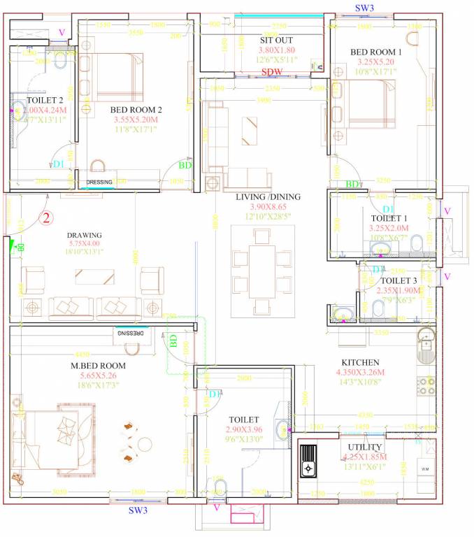 Floor Plan one hyderabad residential Floor Plan Floor Plan