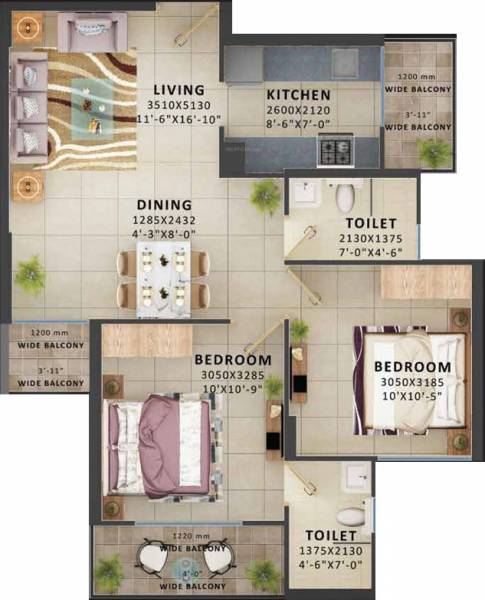 floorPlan of Signature Global Global Prime