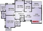 Floor Plan (3BHK+3T) Wadhwani Shubham Floor Plan (3BHK+3T)