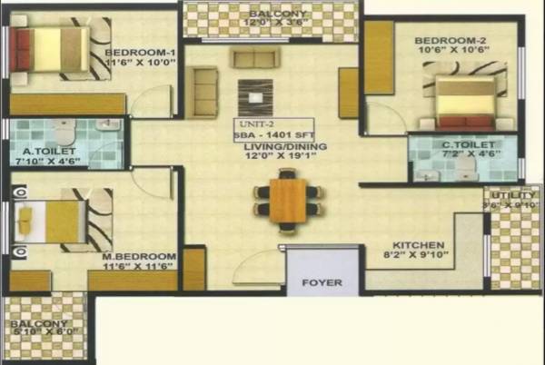 floorPlan of Maheshwathi Melody
