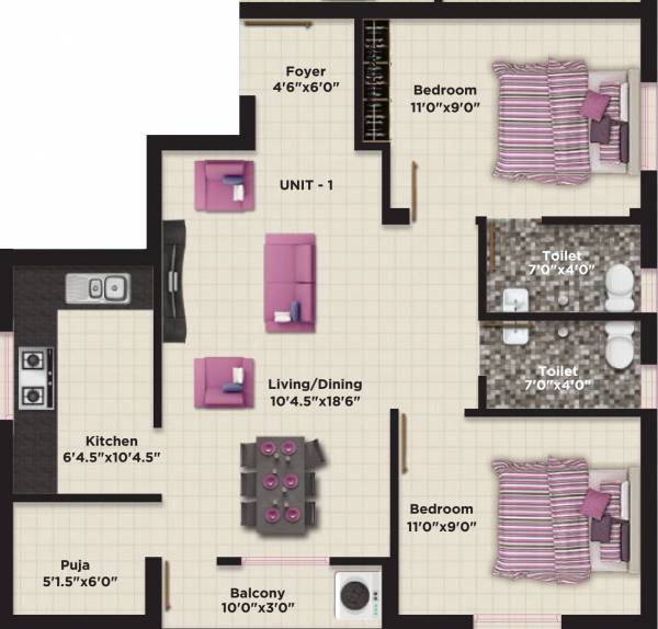 floorPlan of MLR Ravana Homes