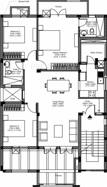 Vatika INXT Floors (3BHK+2T (1,785 sq ft) 1785 sq ft)