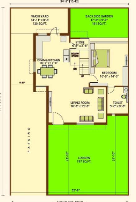  ace riverside bunglows Floor Plan Ground Floor Plan