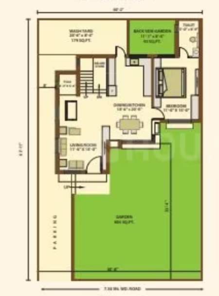  ace riverside bunglows Floor Plan Ground Floor Plan