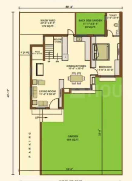  ace riverside bunglows Floor Plan Ground Floor Plan