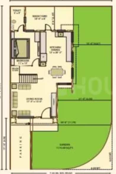  ace riverside bunglows Floor Plan Ground Floor Plan