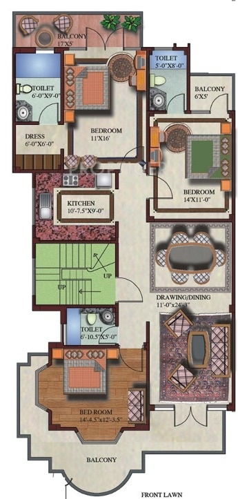 SS The Palladians (3BHK+3T (1,500 sq ft) 1500 sq ft)