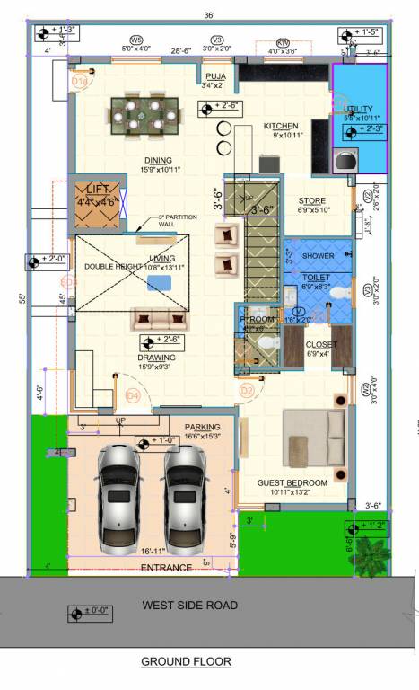  elegancia Floor Plan Ground Floor Plan