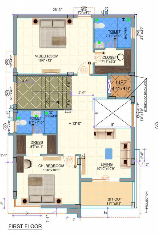  elegancia Floor Plan First Floor Plan
