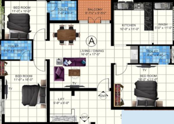 floorPlan of Dhiya Dhiyas Sai Soundaryam