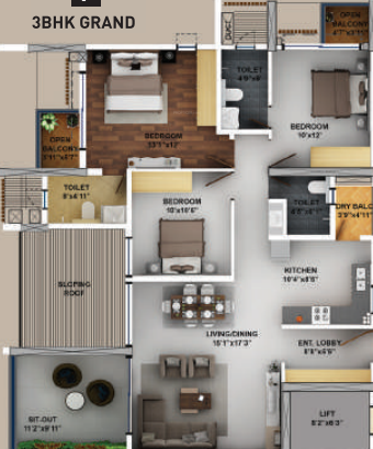 purva aspire Floor Plan Floor Plan