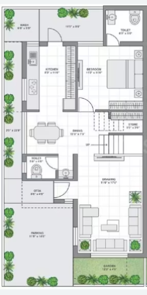  pushapak-bungalows Floor Plan Ground Floor Plan