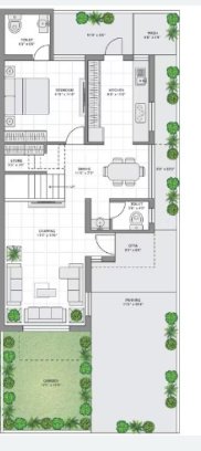  pushapak bungalows Floor Plan Ground Floor Plan