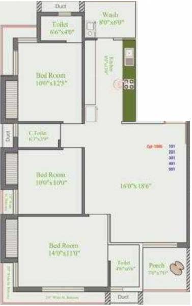 floorPlan of Omkar Hari Tirth Avenue