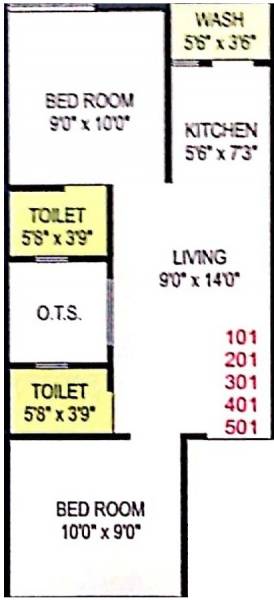 floorPlan of DK City One World Wing C