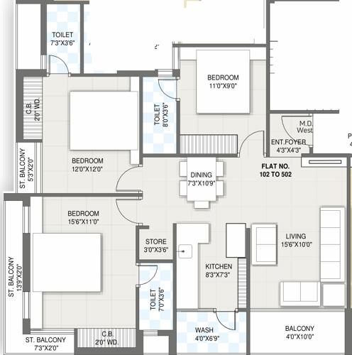 floorPlan of Malhar Royal Paradise