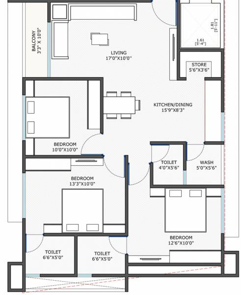 floorPlan of H H Aamrakunj Avenue