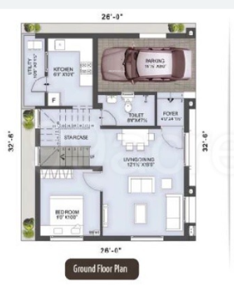 diamond villas Floor Plan Ground Floor Plan